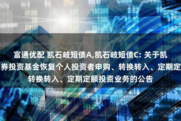 富通优配 凯石岐短债A,凯石岐短债C: 关于凯石岐短债债券型证券投资基金恢复个人投资者申购、转换转入、定期定额投资业务的公告